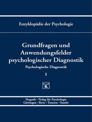 cover image of Grundfragen und Anwendungsfelder psychologischer Diagnostik